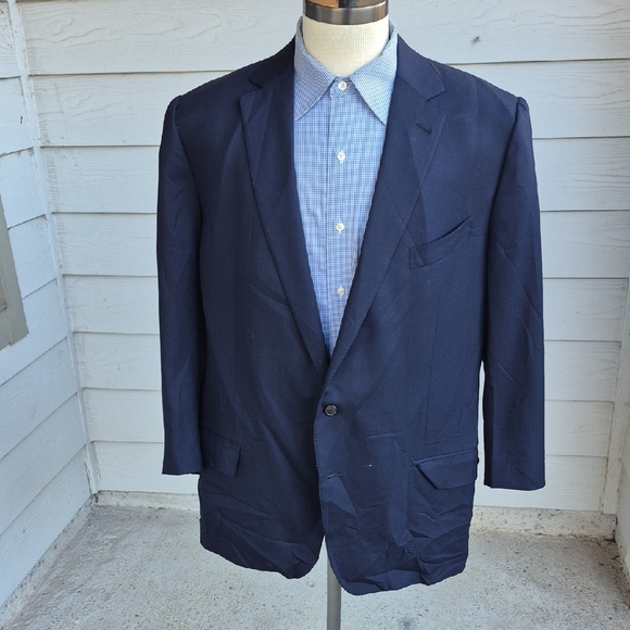 ERMENEGILDO ZEGNA High Performance‎ Cool Effect Dark Navy Wool 48 S R Sport Coat